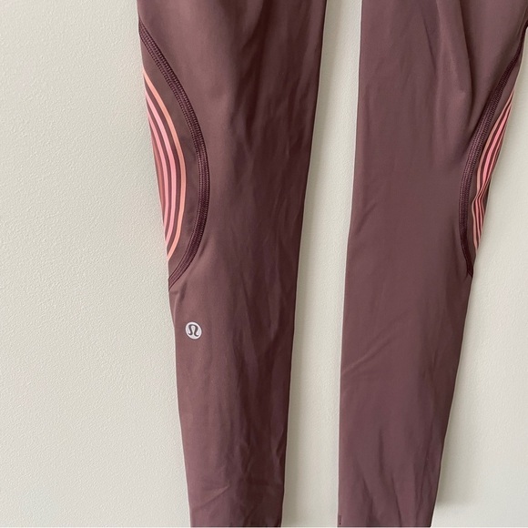 LULULEMON Speed Light Tight 25" Cherry Cola / Coral Kiss 4 - Picture 7 of 8